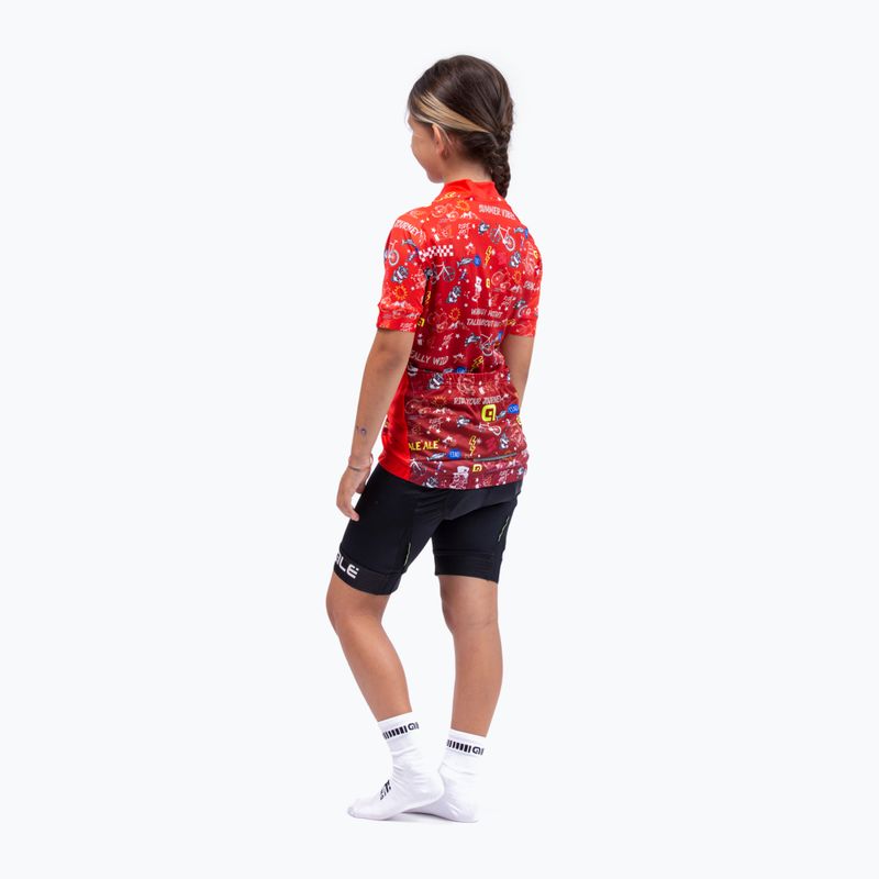 Pentru copii Alé Maglia Mc Vibes tricou de ciclism roșu L22228405 5