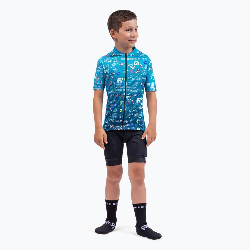 Copii Alé Maglia Mc Vibes tricou de ciclism albastru L22228461 2