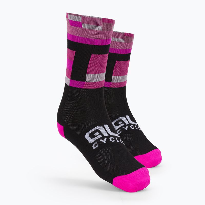Șosete de ciclism Alé Match negru/roz L22218543