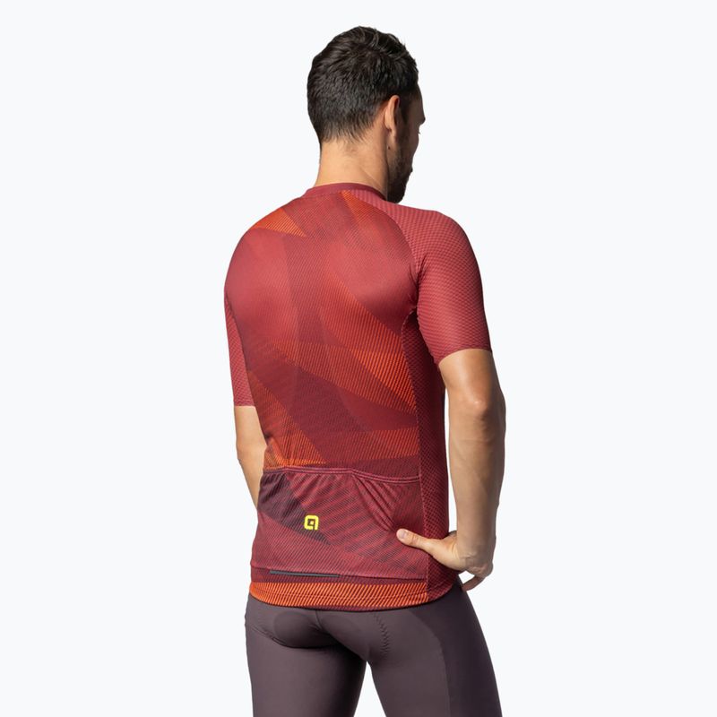 Tricou de ciclism pentru bărbați Alé Connect bordeaux 2