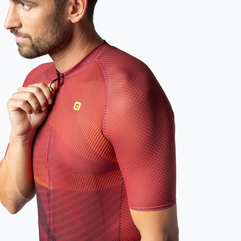 Tricou de ciclism pentru bărbați Alé Connect bordeaux 3