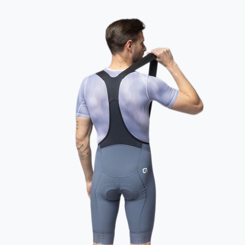 Pantaloni scurți de ciclism pentru bărbați Alé Magic Colour Bibshorts steel 2