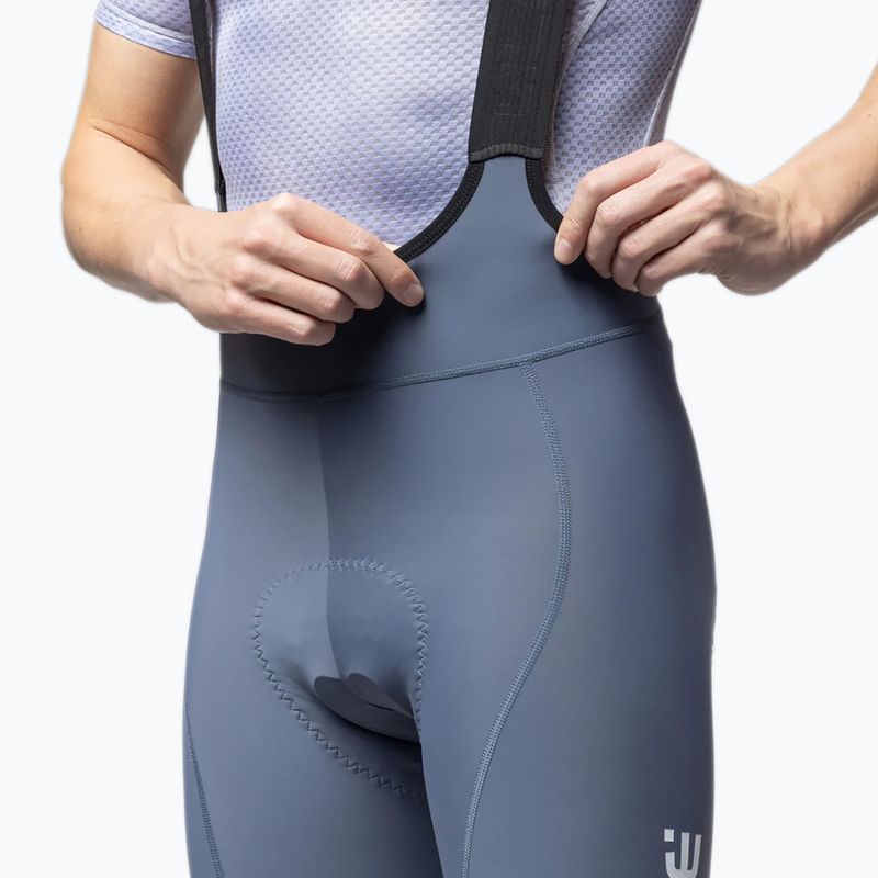 Pantaloni scurți de ciclism pentru bărbați Alé Magic Colour Bibshorts steel 3