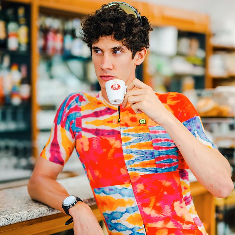 Tricou de ciclism pentru bărbați Alé Clorofilla orange combo 7
