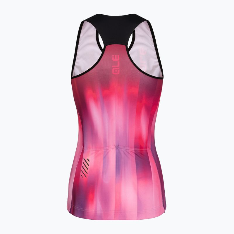Tricou de ciclism pentru femei Alé Crazy TT pink combo 7