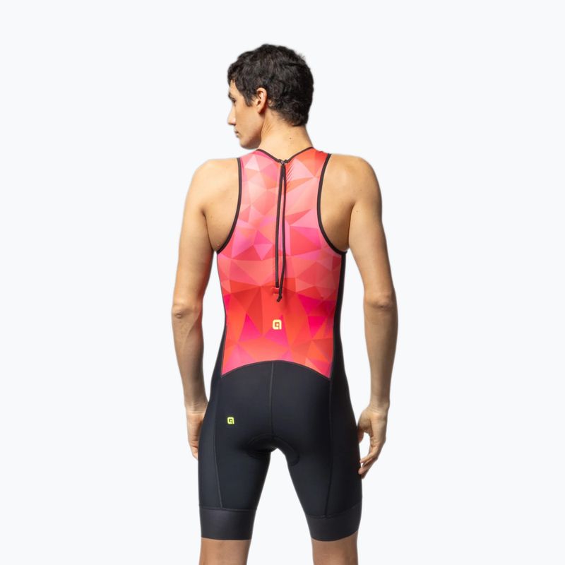 Combinezon de triatlon pentru bărbați Alé Triple pink combo 2