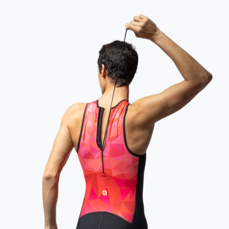 Combinezon de triatlon pentru bărbați Alé Triple pink combo 4