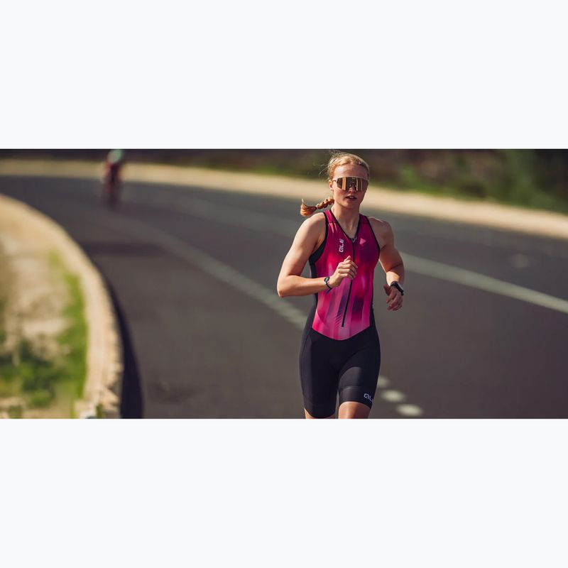 Combinezon de triatlon pentru femei Alé Crazy pink combo 8