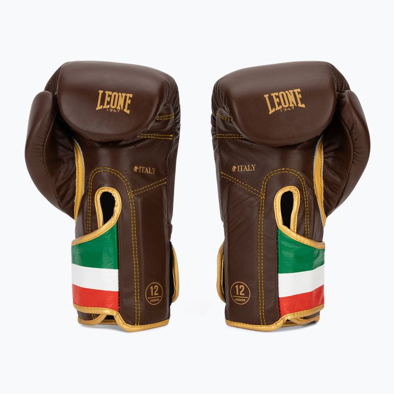 Mănuși de box LEONE 1947 Italy '47 black/white/brown 3