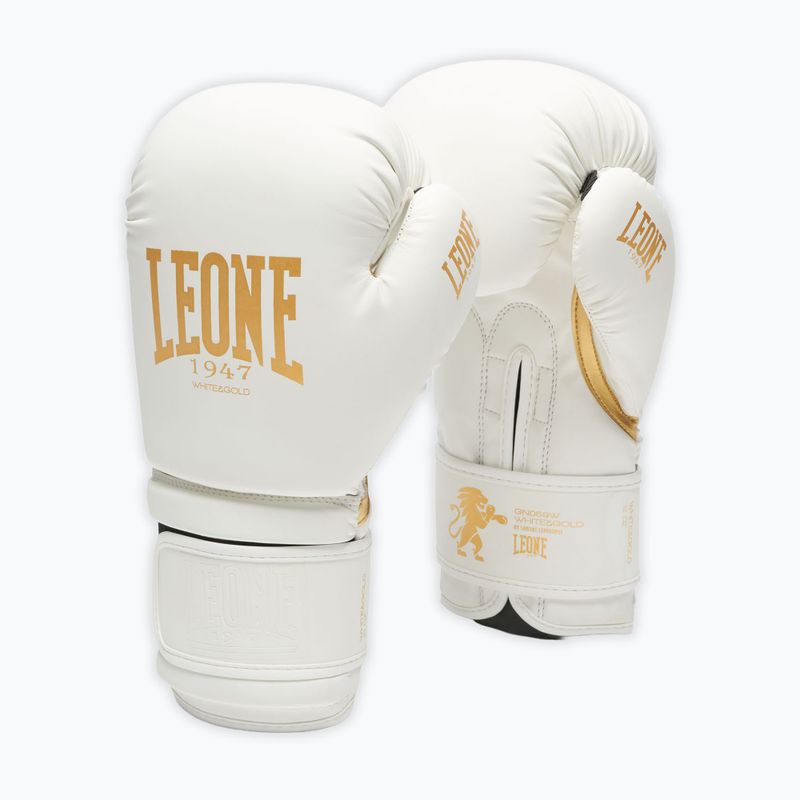 Mănuși de box LEONE 1947 Idol white/gold 2