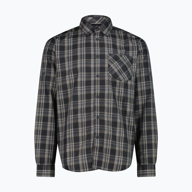 Cămașă pentru bărbați CMP 30T9927 anthracite/vanilla/grey