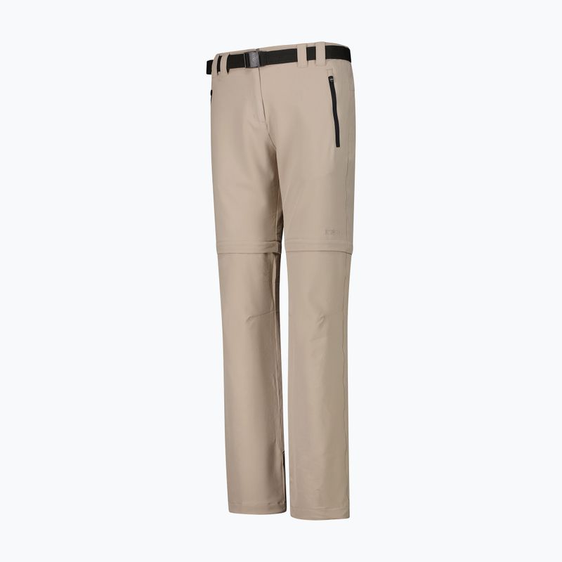 Pantaloni de trekking pentru femei CMP 3T51446 Zip Off sand/anthracite 3