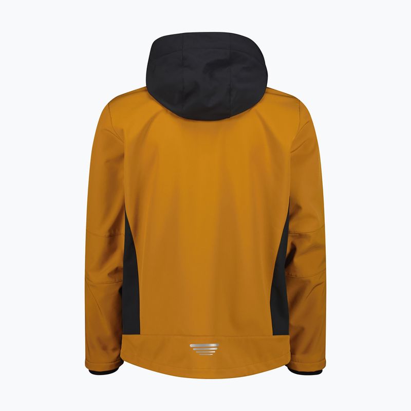 Geacă softshell pentru bărbați CMP 3A01787N Zip Hood caramel/antracite 2