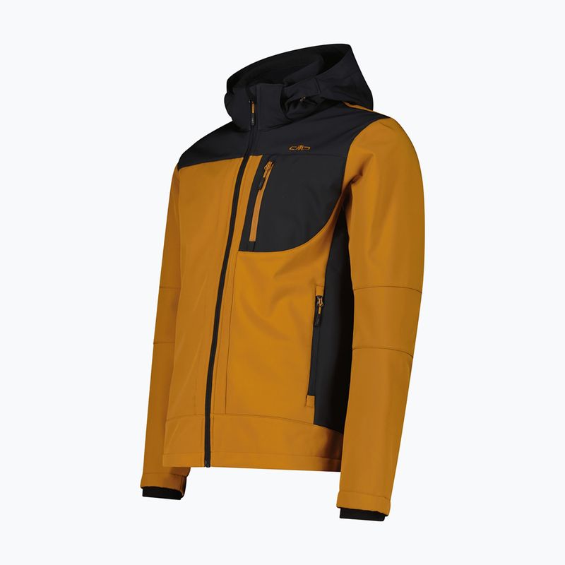 Geacă softshell pentru bărbați CMP 3A01787N Zip Hood caramel/antracite 3