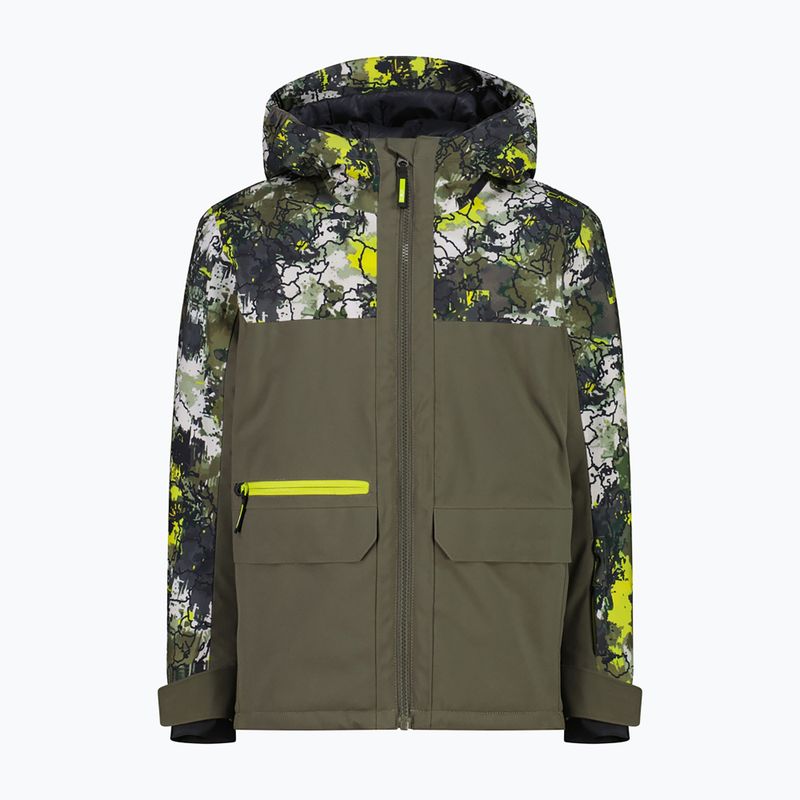 Geacă de schi pentru copii CMP 36W0714P Fix Hood olive/acido