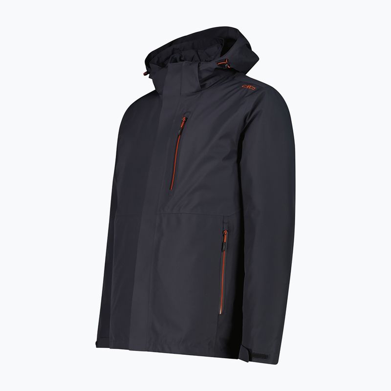 Geacă izolată pentru bărbați CMP 36Z2257D Zip Hood Detachable Inn antracite 3