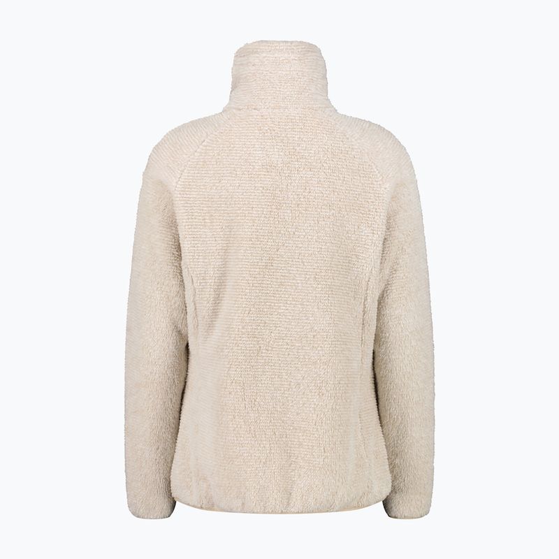 Bluză fleece pentru femei CMP 36P2506 bianco gesso/kaky 2