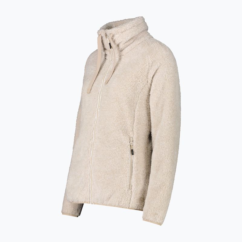 Bluză fleece pentru femei CMP 36P2506 bianco gesso/kaky 3