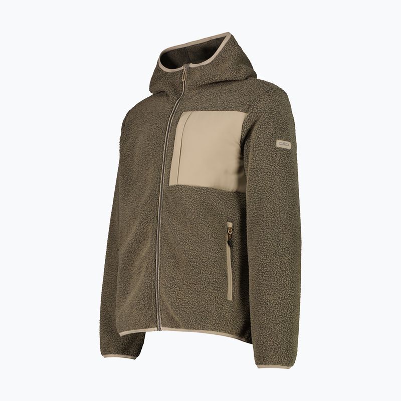 Palton căptușit pentru bărbați CMP 36K2247 Fix Hood Parka teak mel 3