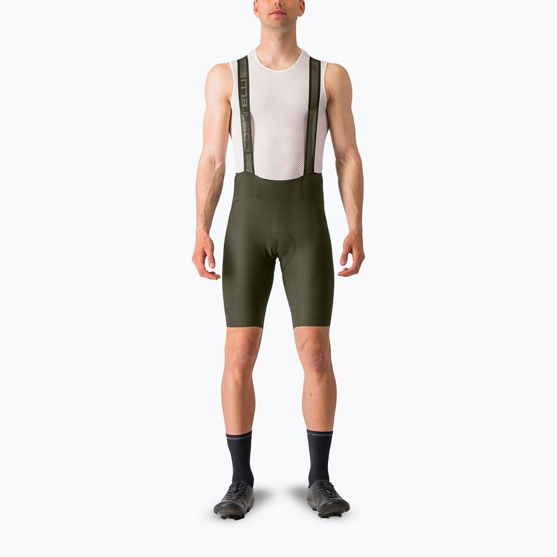 Pantaloni scurți de ciclism pentru bărbați Castelli Espresso deep green