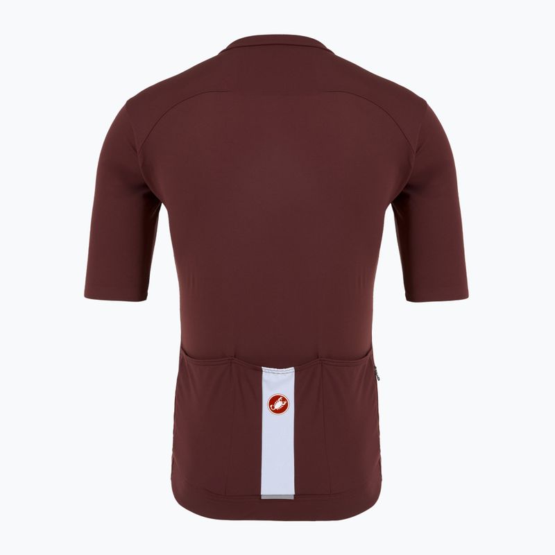 Tricou de ciclism pentru bărbați Castelli Prologo Lite deep bordeaux/ silver gray 2