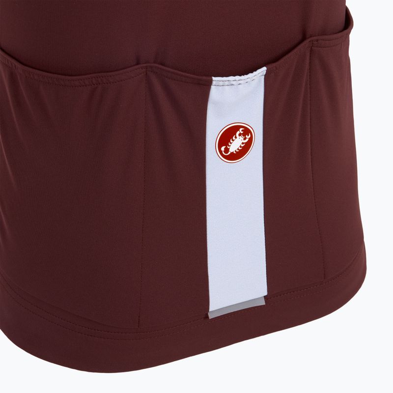 Tricou de ciclism pentru bărbați Castelli Prologo Lite deep bordeaux/ silver gray 4