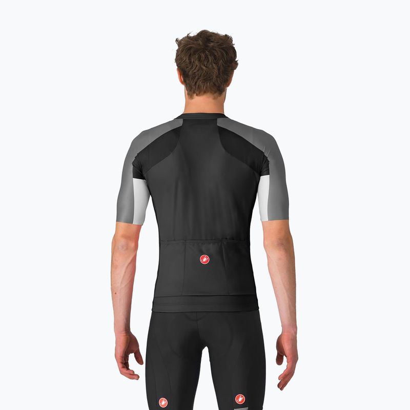 Tricou de ciclism pentru bărbați Castelli Entrata 6 light black/dark gray/smoky gray 2