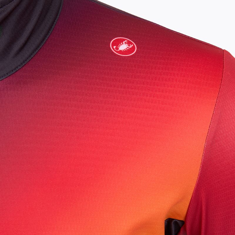 Longsleeve de ciclism pentru bărbați Castelli Amplify Thermal dark night shade/red/vivid orange 3