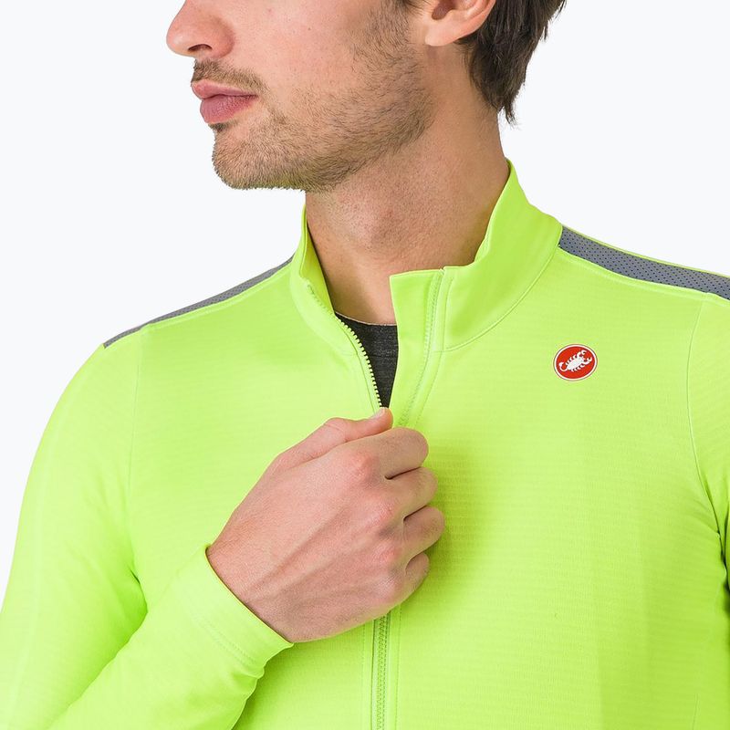 Longsleeve de ciclism pentru bărbați Castelli Puro 4 electric lime 3