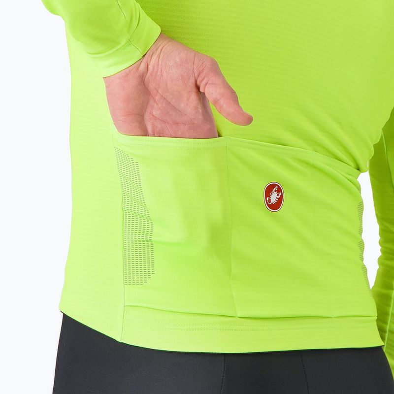 Longsleeve de ciclism pentru bărbați Castelli Puro 4 electric lime 4