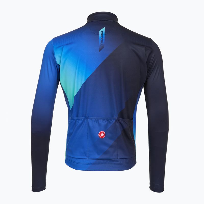 Longsleeve de ciclism pentru bărbați Castelli Amplify Thermal belgian blue/azzurro italia/pool blue 2