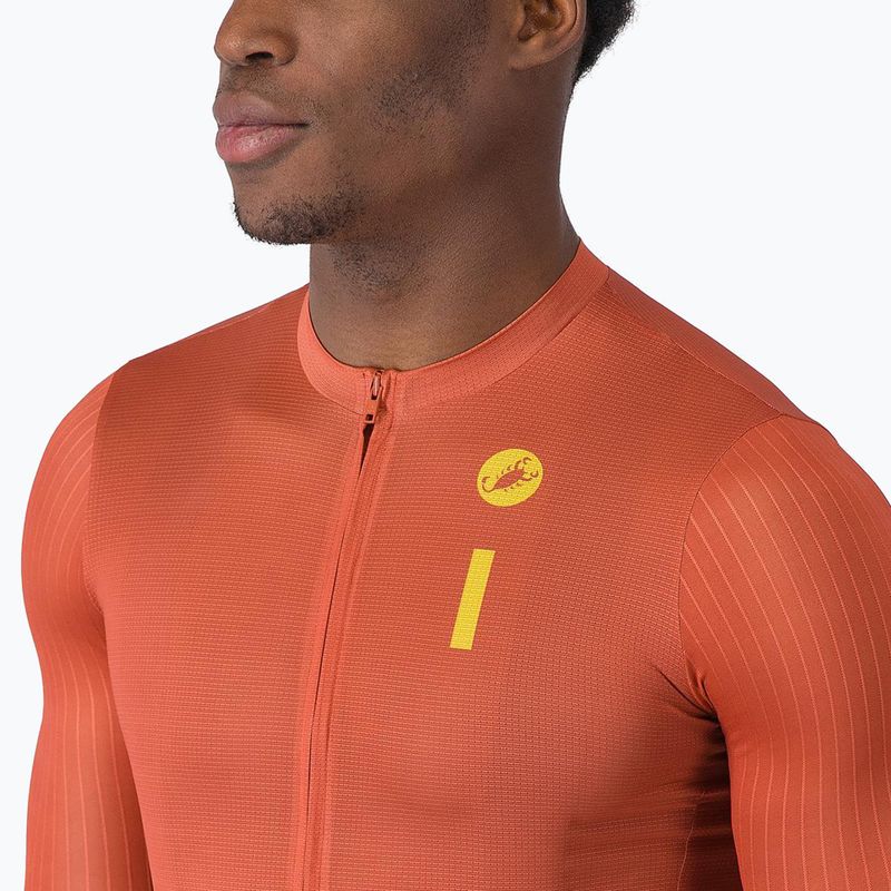 Tricou de ciclism pentru bărbați Castelli Drittone Logo paprika/mango mojito 3