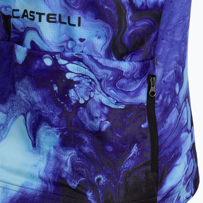 Tricou de ciclism pentru femei Castelli Cosmic Vortex multicolor violet blue 4