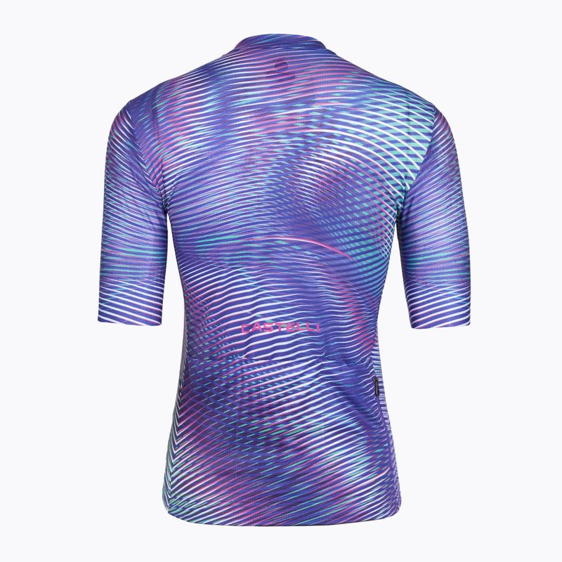 Tricou de ciclism pentru femei Castelli Cosmic Vortex multicolor ultraviolet rose 2