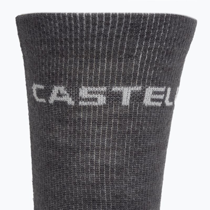 Șosete pentru bărbați Castelli Castelli Logo 18 Merino Sock silver gray/dark gray 3