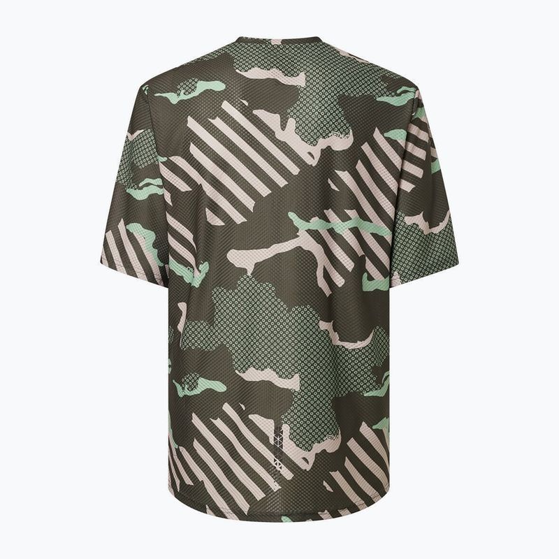 Tricou de ciclism pentru bărbați Oakley Ride Free green stripe/grip camo 10