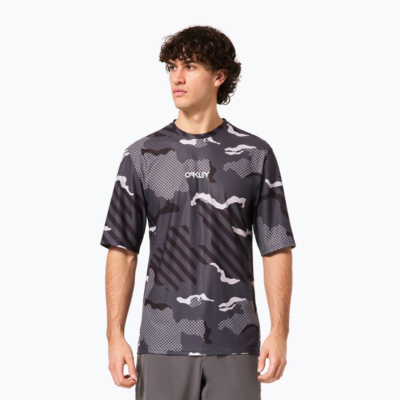 Tricou de ciclism pentru bărbați Oakley Ride Free black stripe/grip camo 5