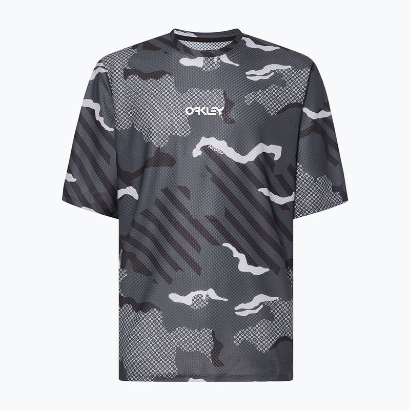 Tricou de ciclism pentru bărbați Oakley Ride Free black stripe/grip camo 9