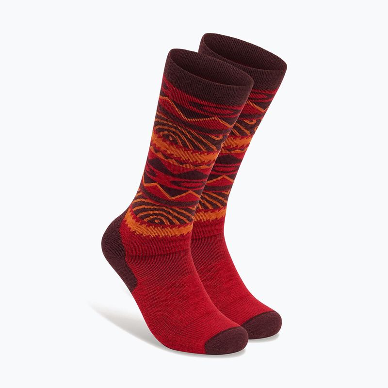 Șosete de schi Oakley Wanderlust Perf Socks 2.0 grenache norway pattern