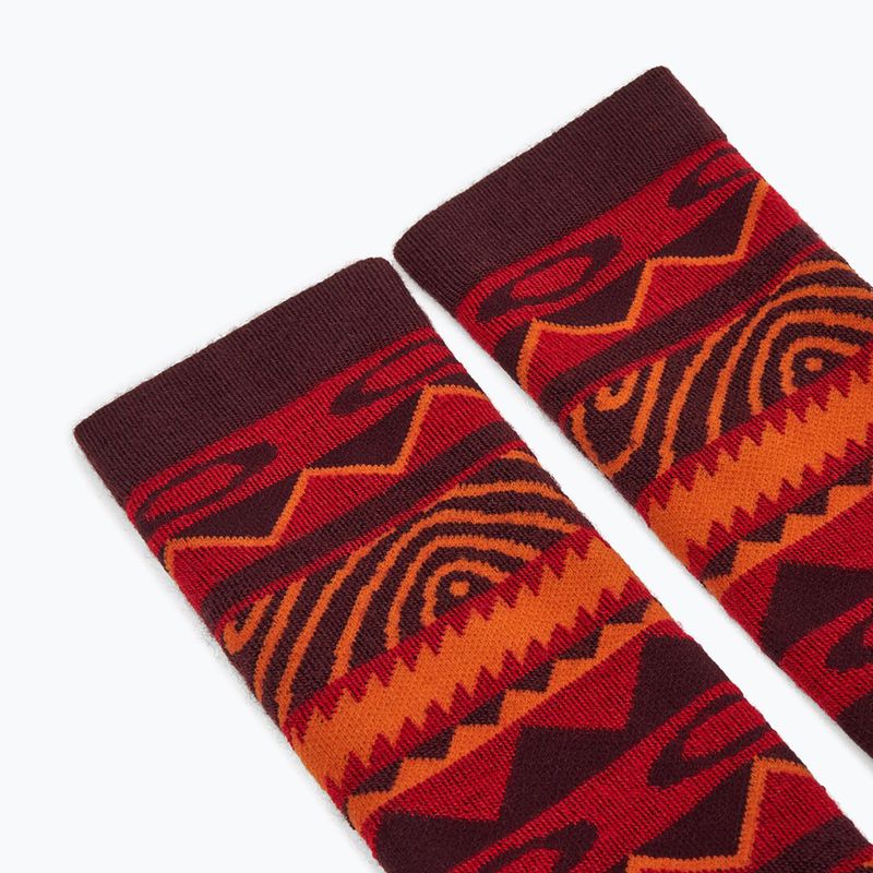 Șosete de schi Oakley Wanderlust Perf Socks 2.0 grenache norway pattern 4