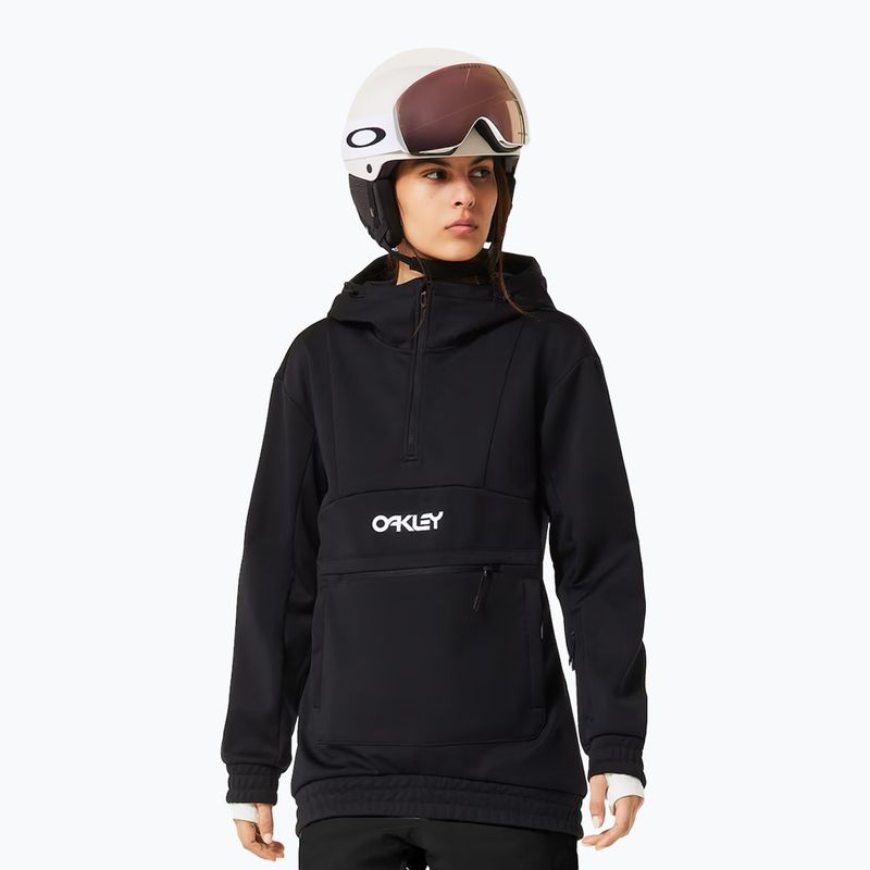 Bluză softshell pentru femei Oakley TNP Nose Grab Softshell Hoodie blackout/white