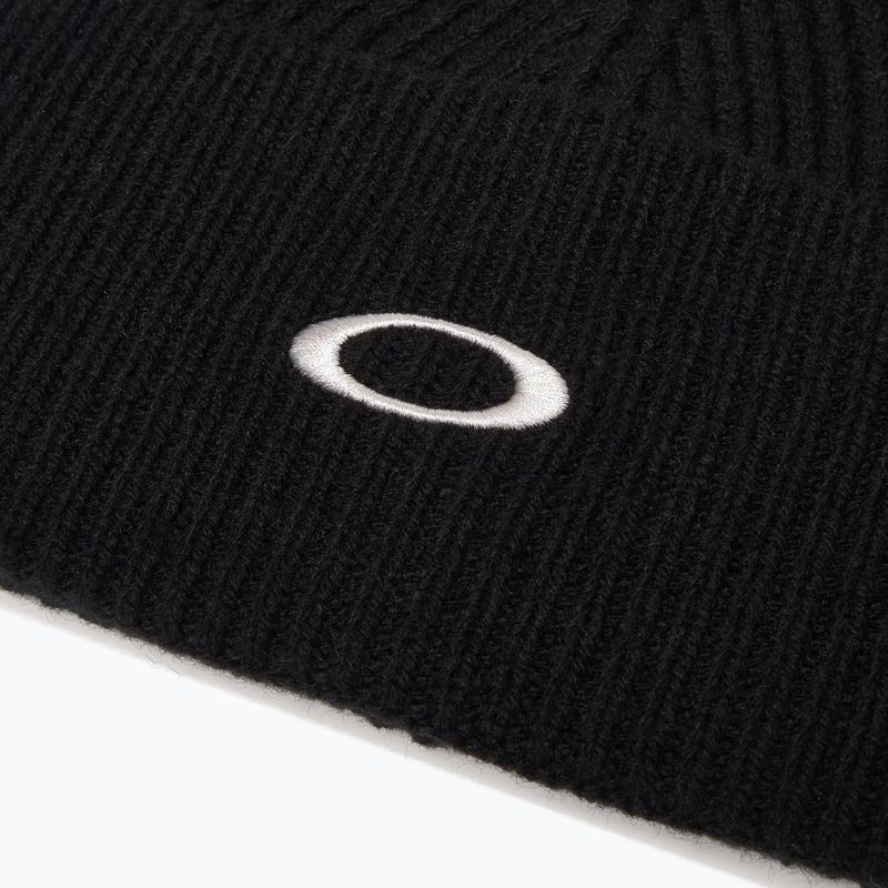 Căciulă de iarnă Oakley Ellipse Ribbed Beanie blackout 3