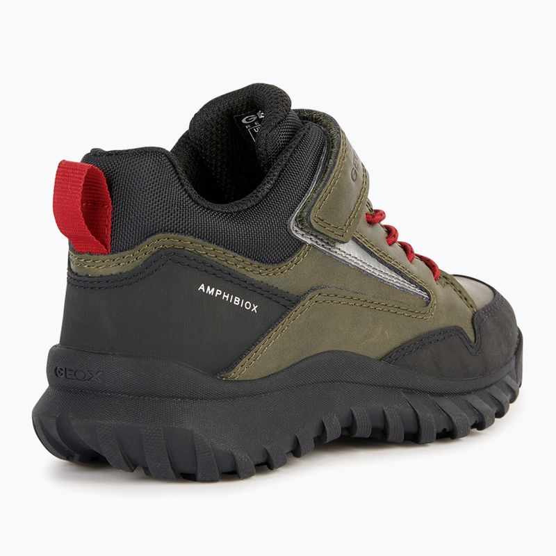 Încălțăminte junior Geox Simbyos Abx dark green/red 10