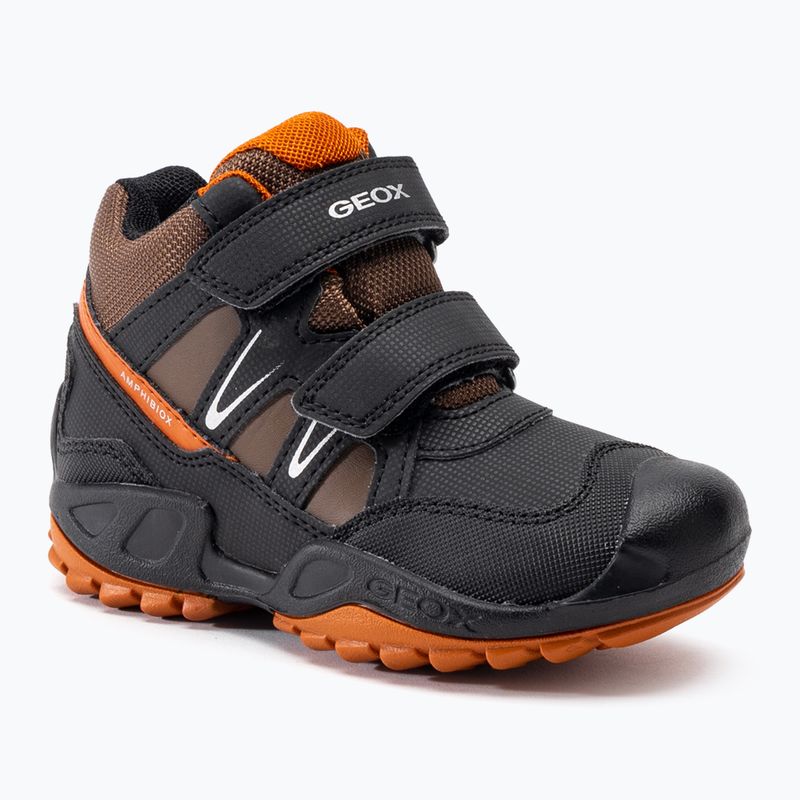 Încălțăminte junior Geox New Savage Abx black/dark orange