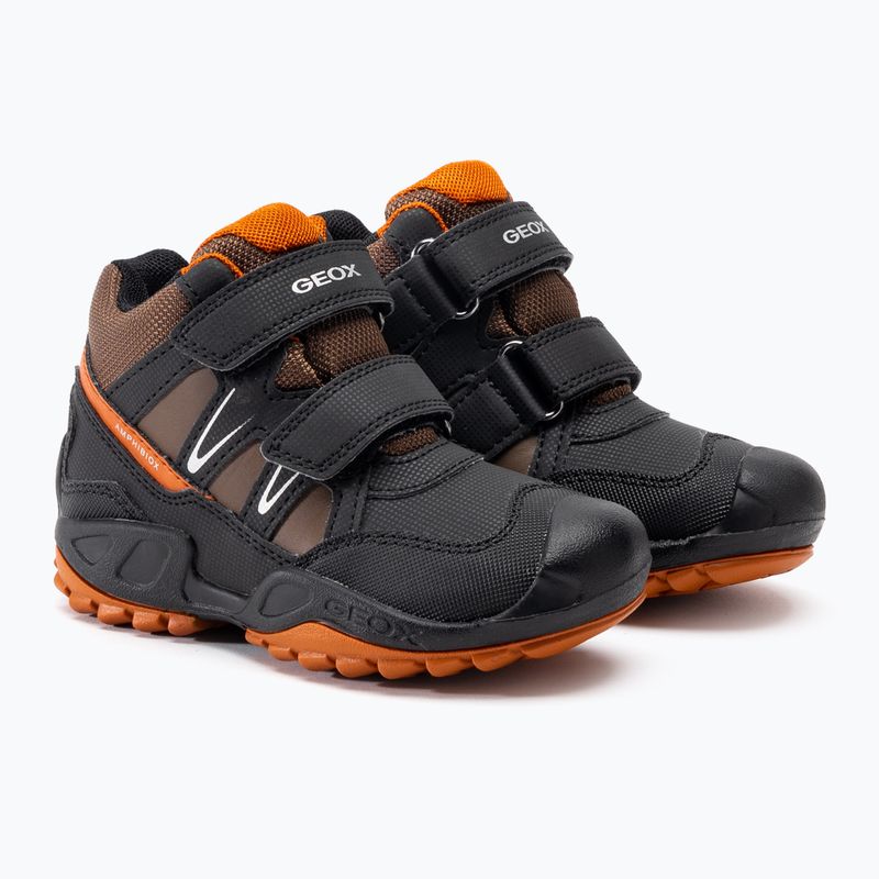 Încălțăminte junior Geox New Savage Abx black/dark orange 4