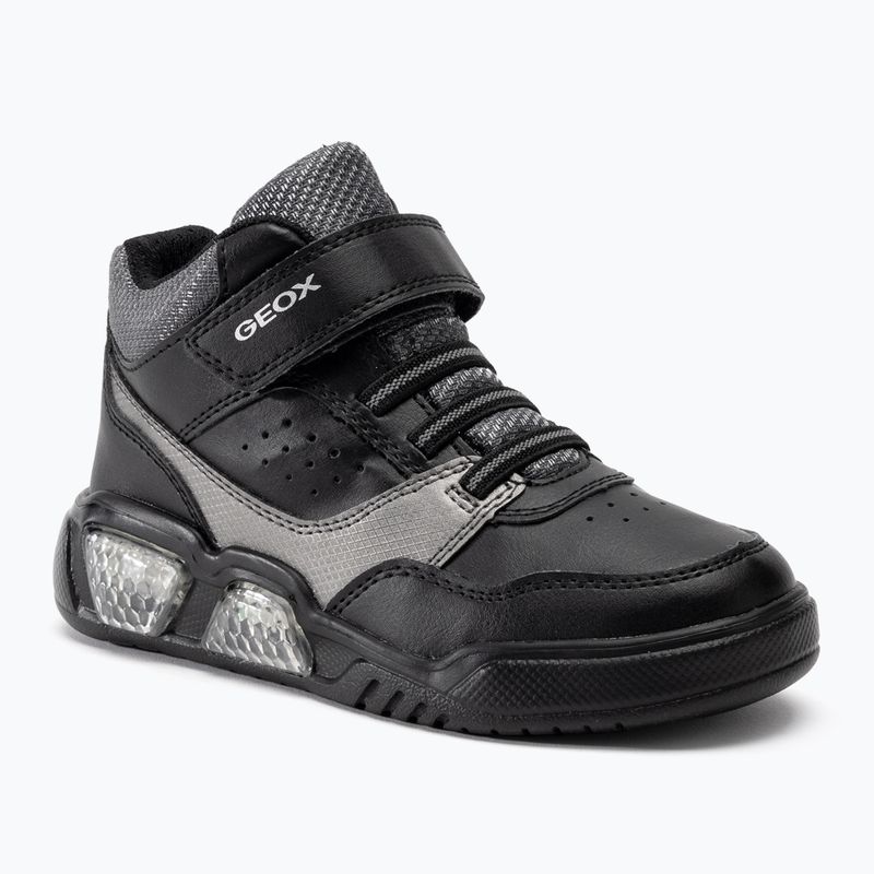 Încălțăminte pentru copii Geox Illuminus black/dark grey