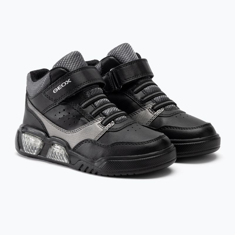 Încălțăminte pentru copii Geox Illuminus black/dark grey 4