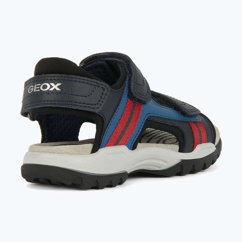 Sandale pentru juniori Geox Borealis ocean blue/red 11