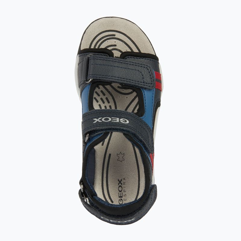Sandale pentru juniori Geox Borealis ocean blue/red 13