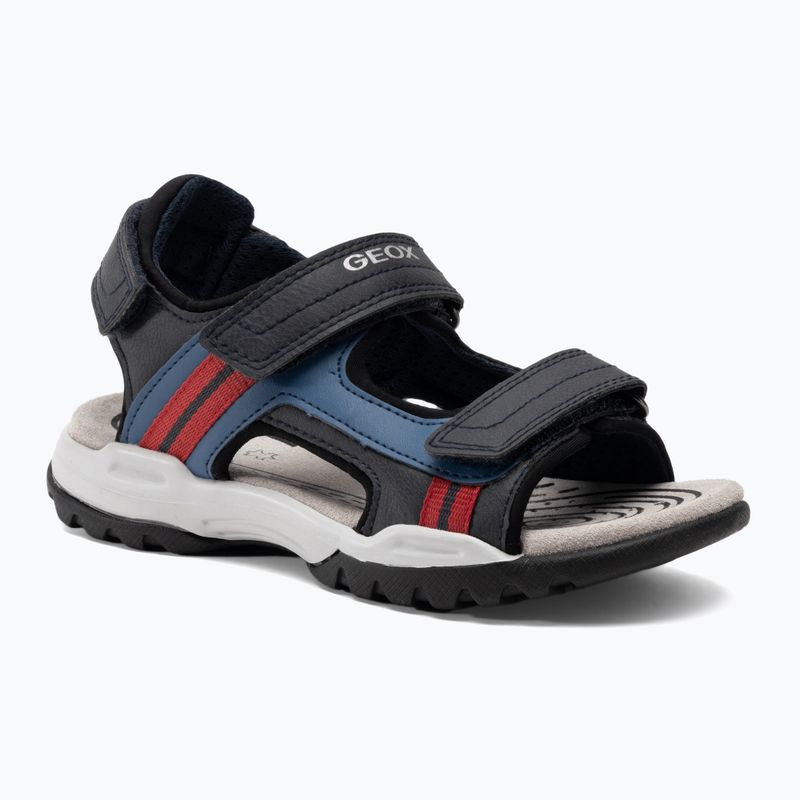 Sandale pentru juniori Geox Borealis ocean blue/red
